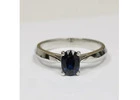 Elegant Oval Blue Sapphire Solitaire Ring (0.92cts)