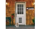 Stylish French Doors with Integrated Dog Door