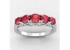 Ruby Round Four Prong Wedding Ring (0.65cttw)