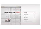 Types of containers | LOTUS Containers